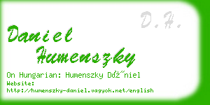 daniel humenszky business card